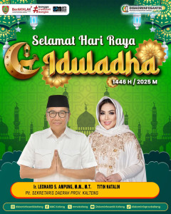 Sekda Kalteng mengucapkan Selamat Hari Raya Iduladha 1446 H / 2025 M