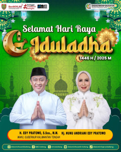 Wakil Gubernur Kalteng Mengucapkan Selamat Hari Raya Iduladha 1446 H / 2025 M
